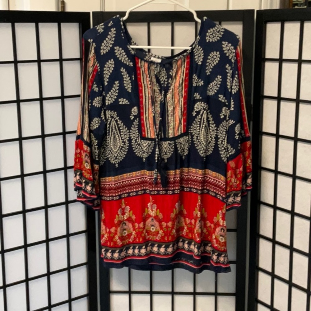 Bohemian top ,size large , excellent excellent condition